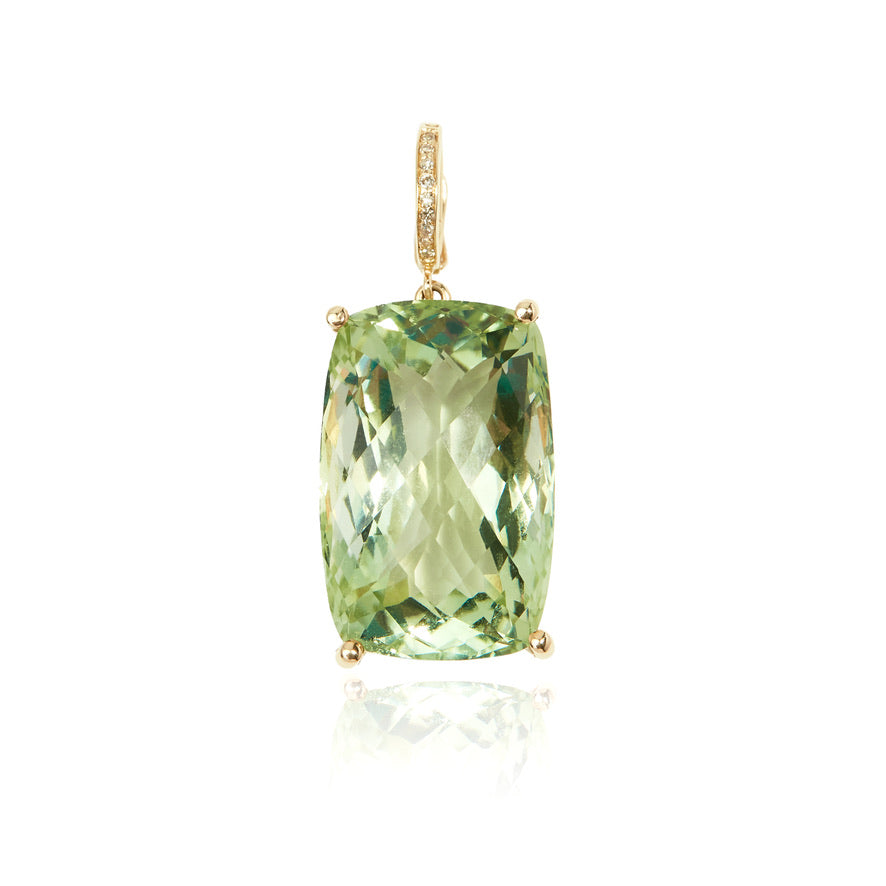 Green Amethyst Gemdrop Pendant