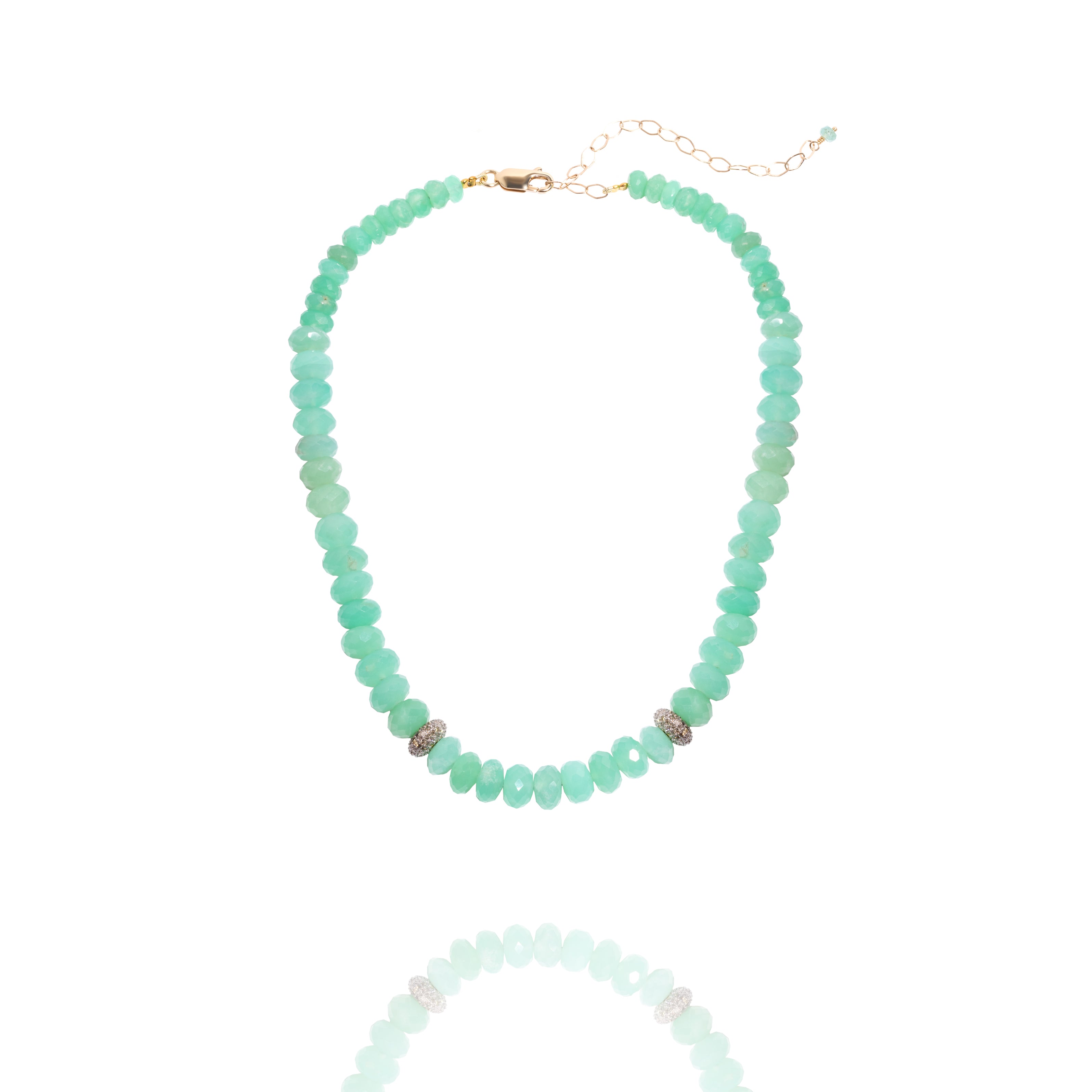 Beaded Chrysoprase Choker Necklace