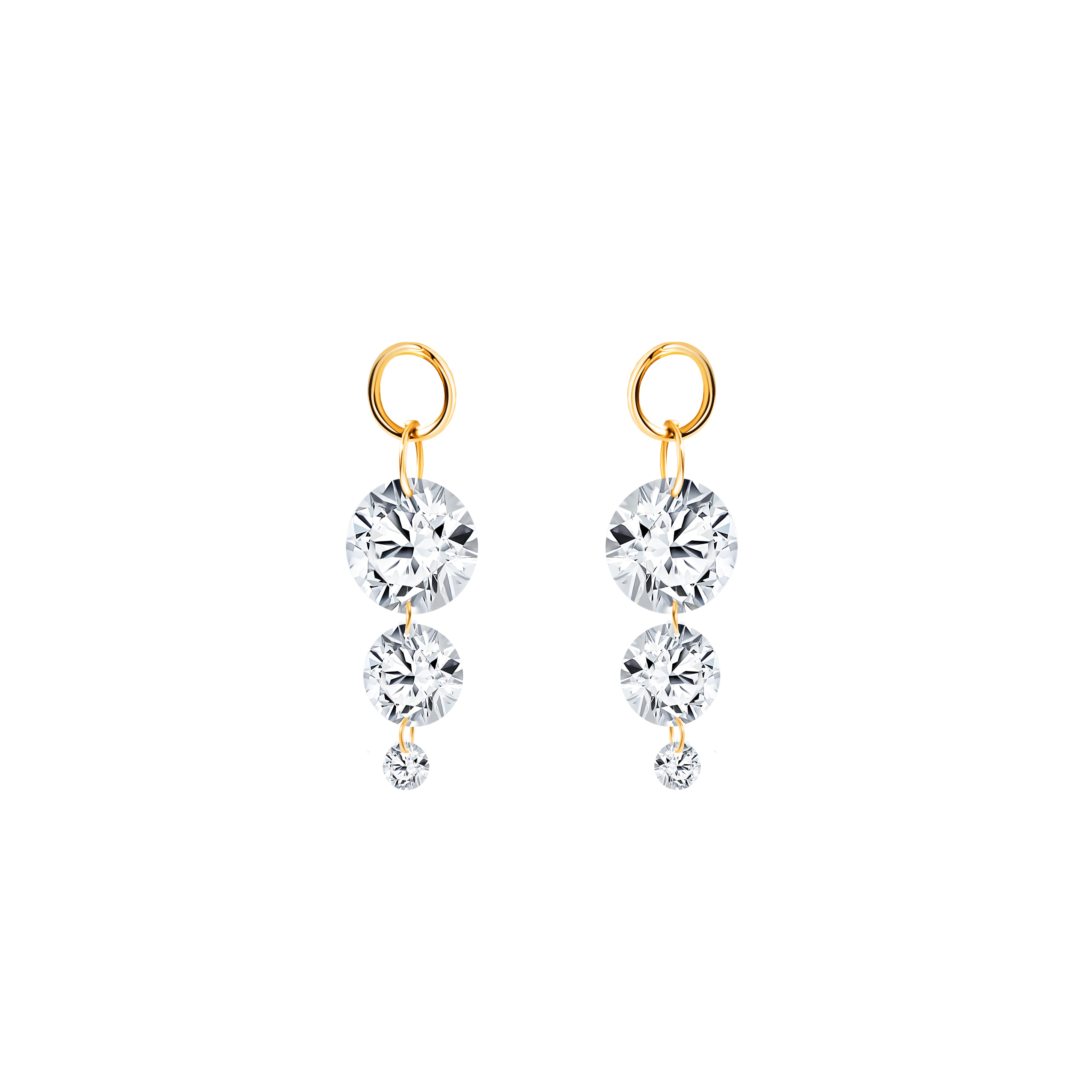 Celeste Triple Floating Diamonds
