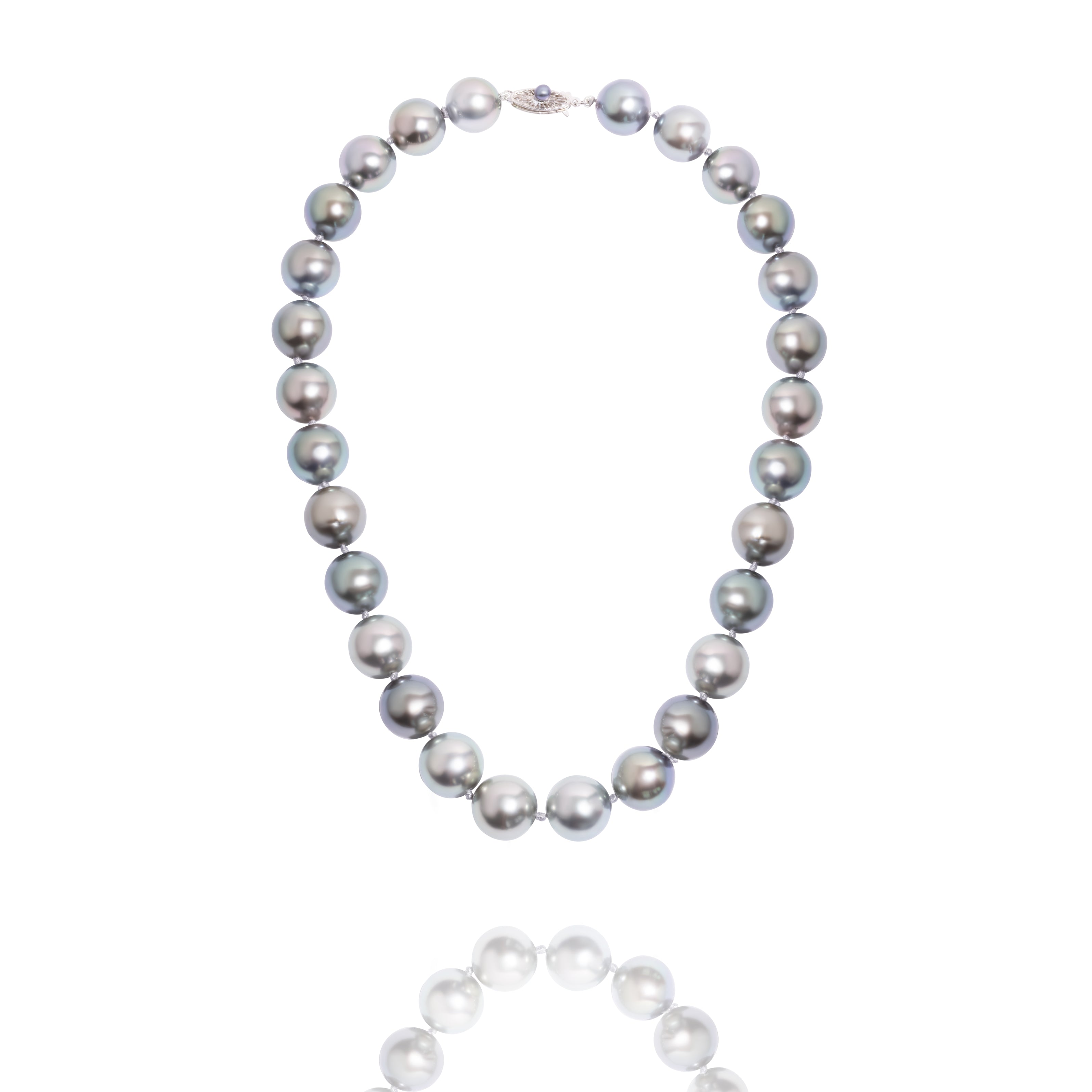 Silver Tahitian Pearl Necklace