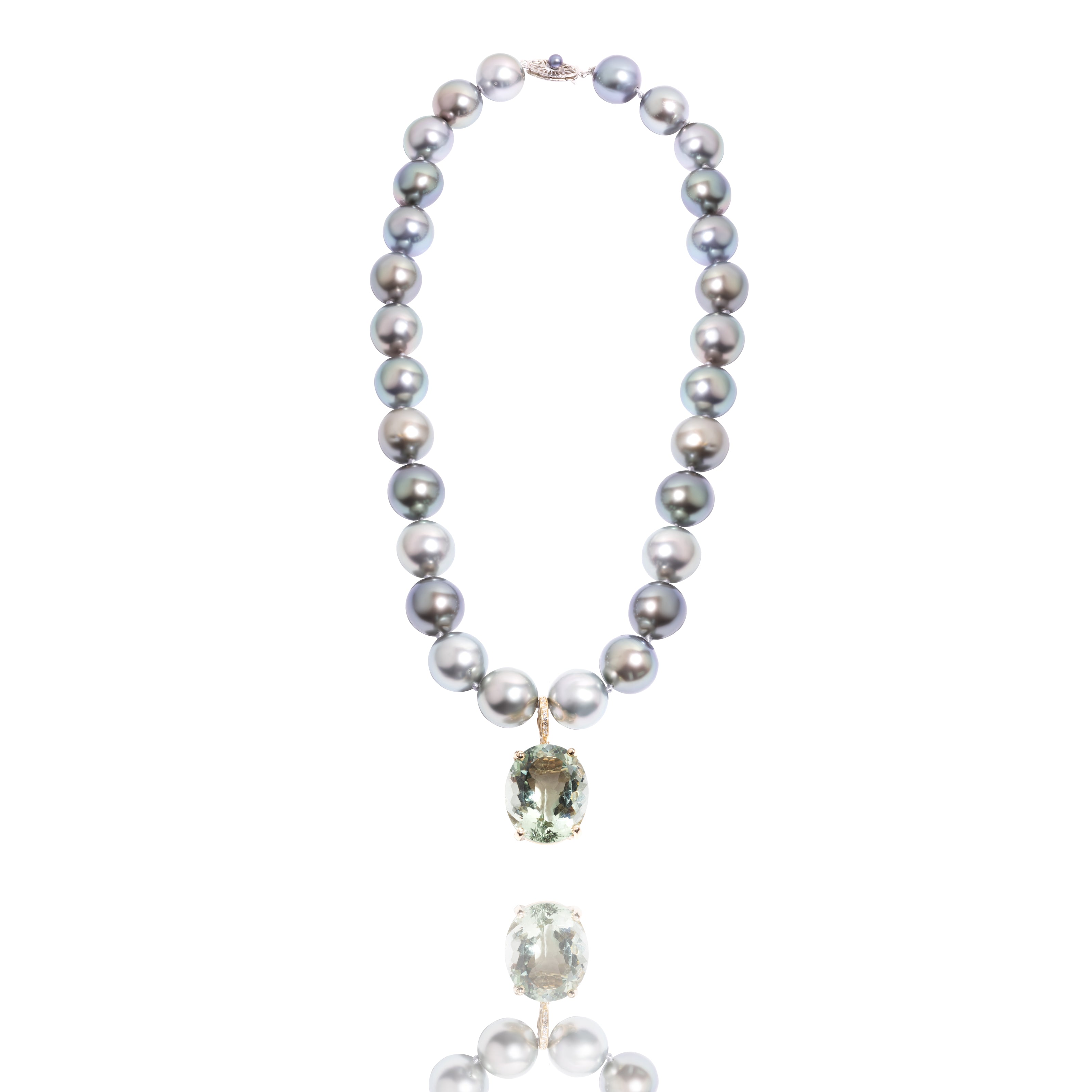 Silver Tahitian Pearl Necklace