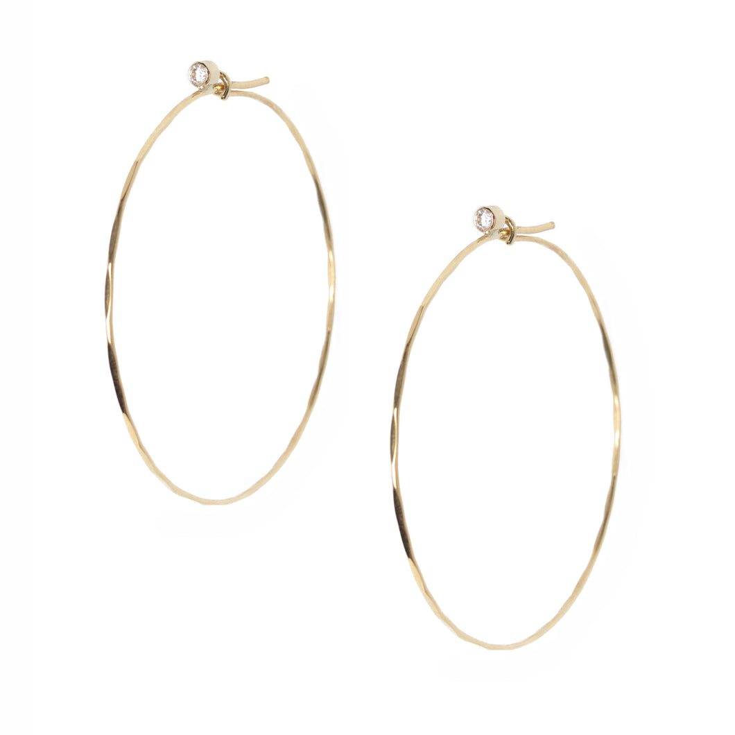 Jessica Hoops in Yellow Gold - Large