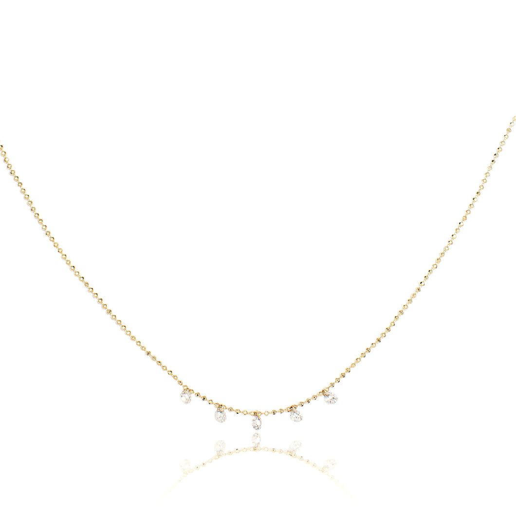 Celeste Floating 5 Diamond Necklace