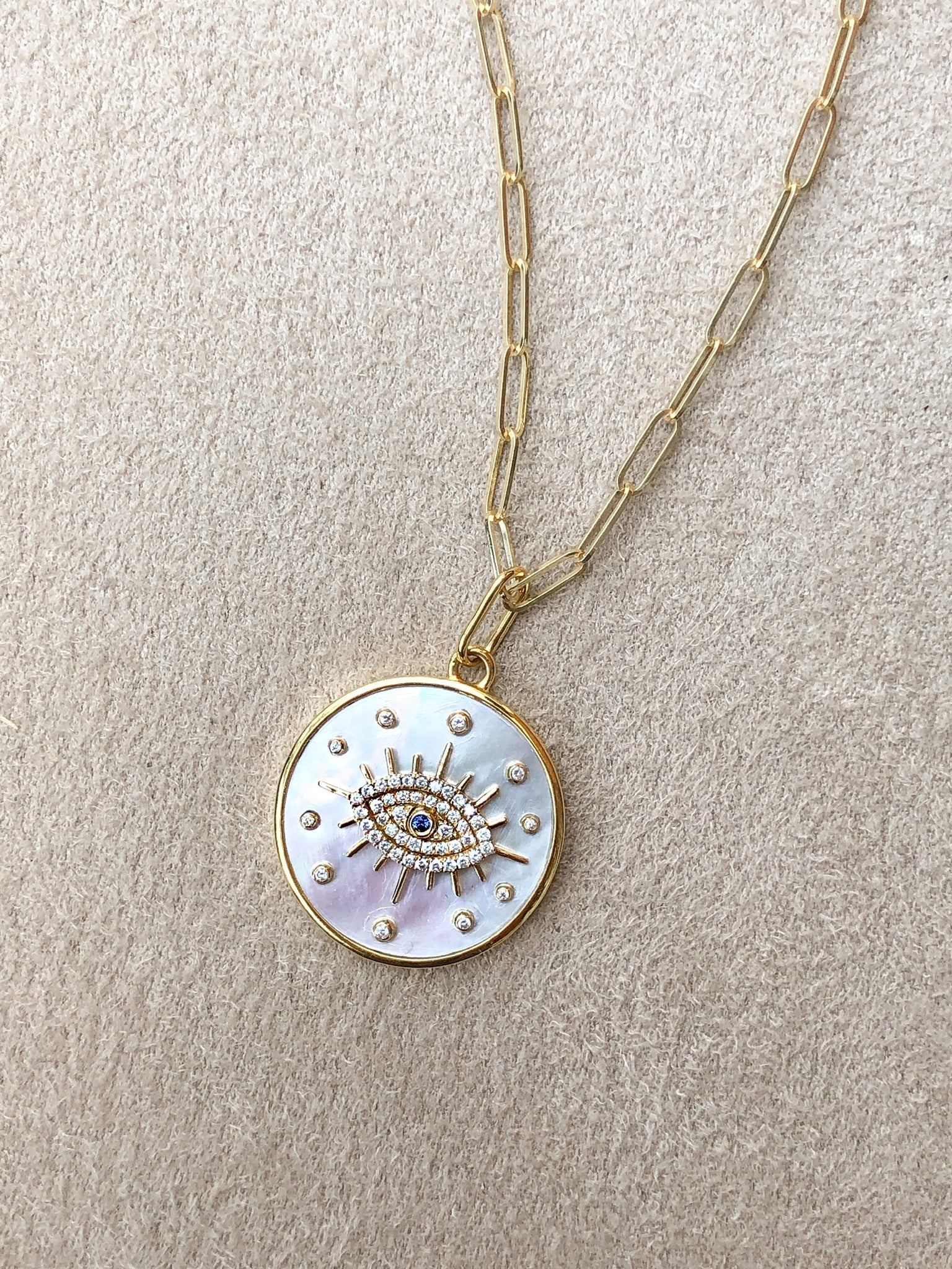 Mother of Pearl Evil Eye