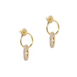 Load image into Gallery viewer, Pave Donut Double Sphere Earrings
