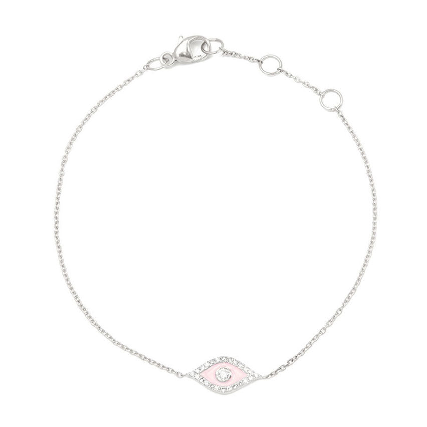 SS Mini Diamond Blue Evil Eye Bracelet
