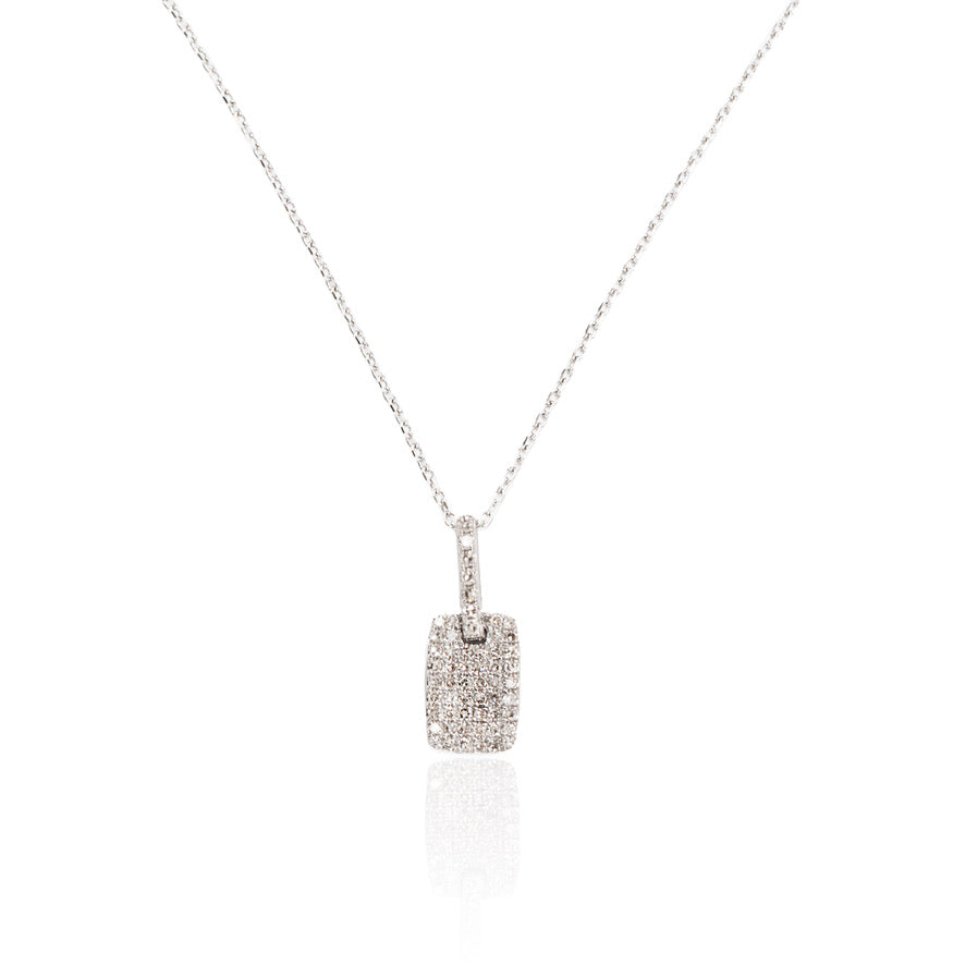 Mini Pavé Diamond ID Tag