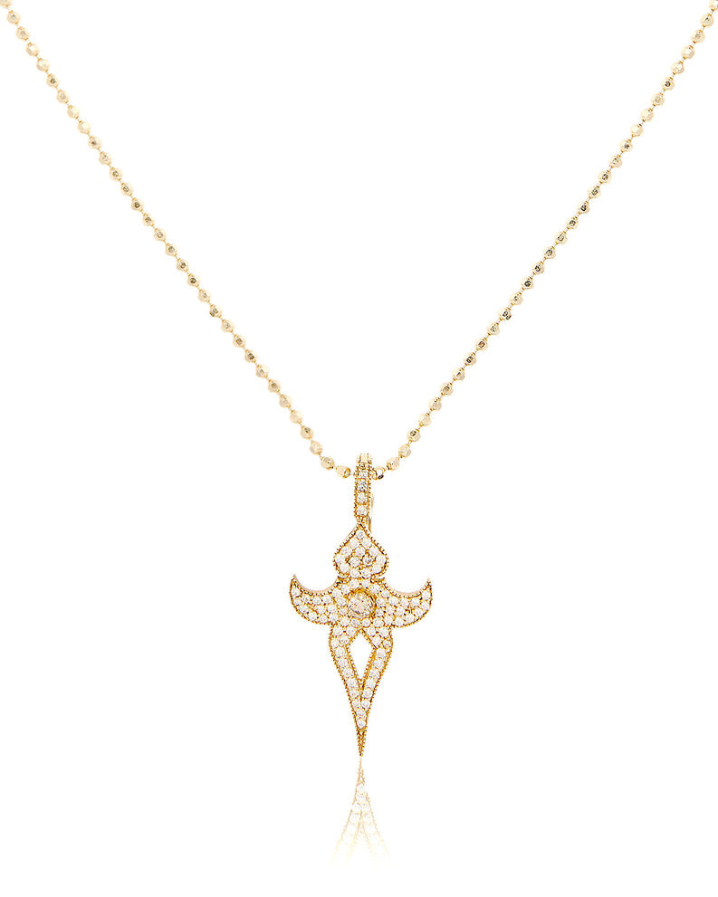 18k YG Diamond Goddess Pendant
