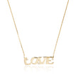 Load image into Gallery viewer, LOVE Diamond Pendant Necklace in 14k Yellow Gold
