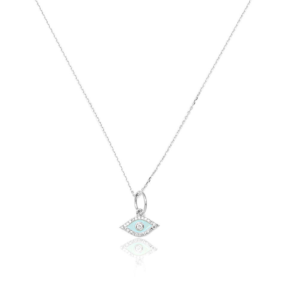 SS Mini Diamond Evil Eye Necklace