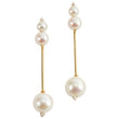 Load image into Gallery viewer, Triple Pearl Gold Hatpin Earring
