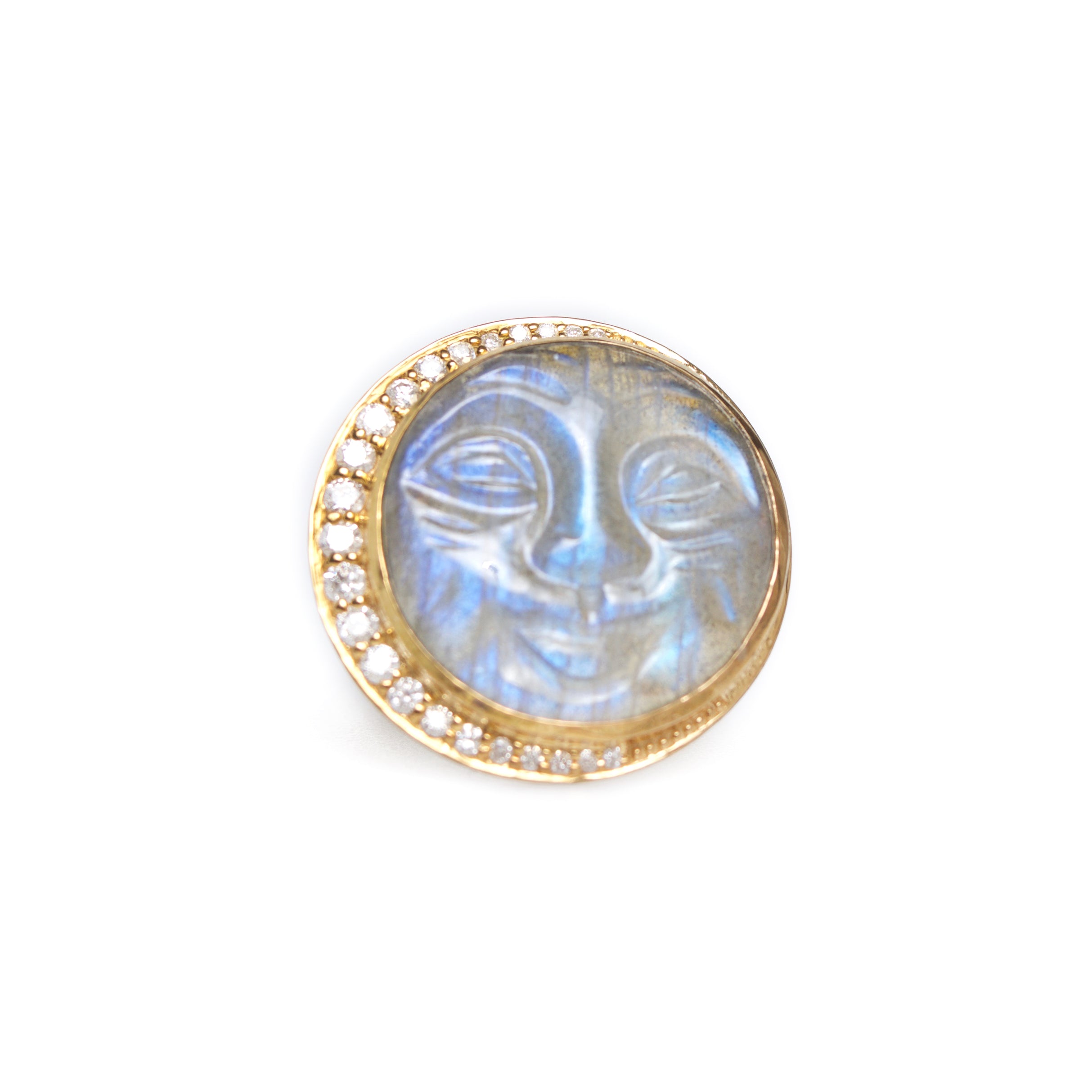 Labradorite Man in the Moon Ring