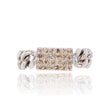 Load image into Gallery viewer, Cuban Chain Diamond Pavé Ring in Silver
