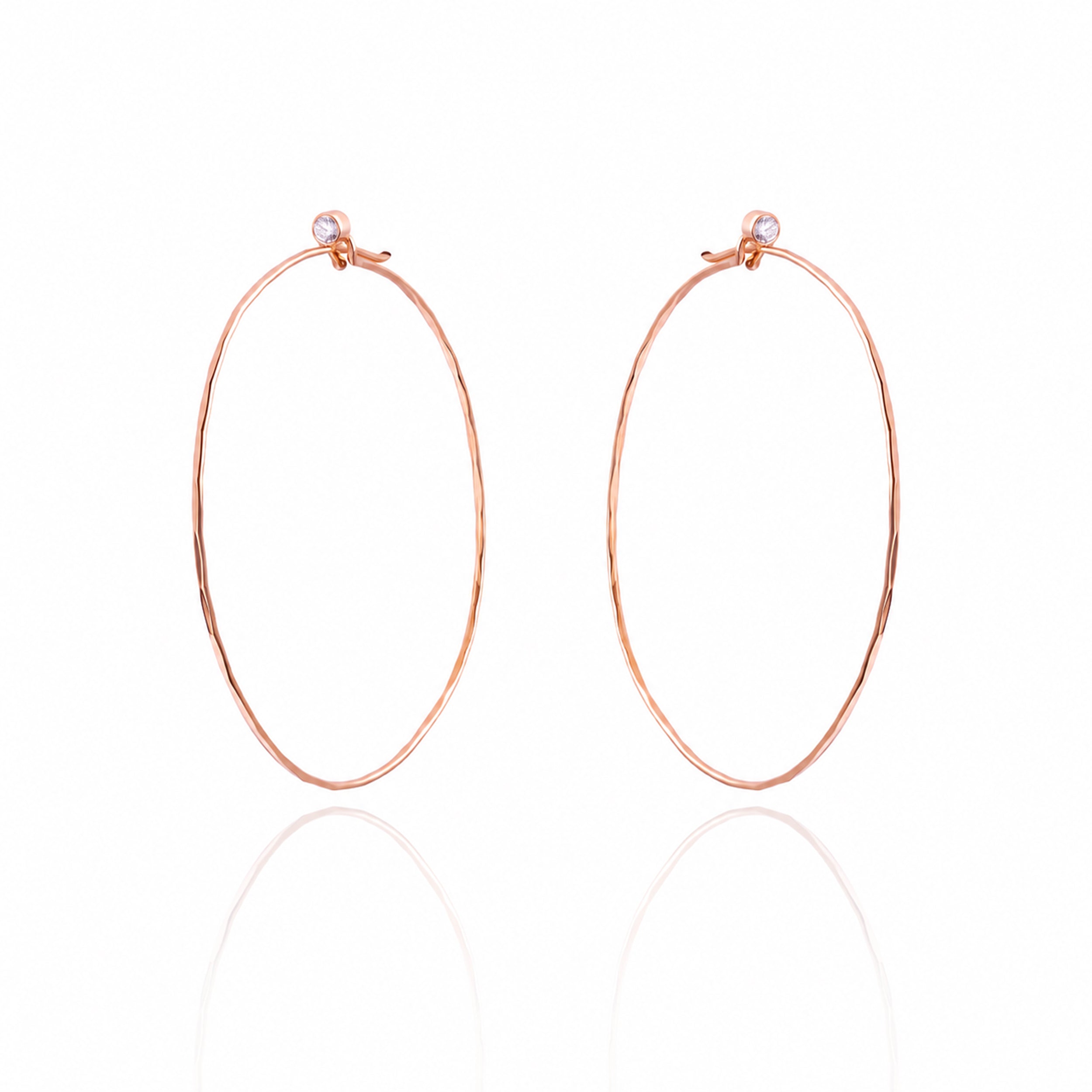 Jessica Hoops in Large Rose Gold