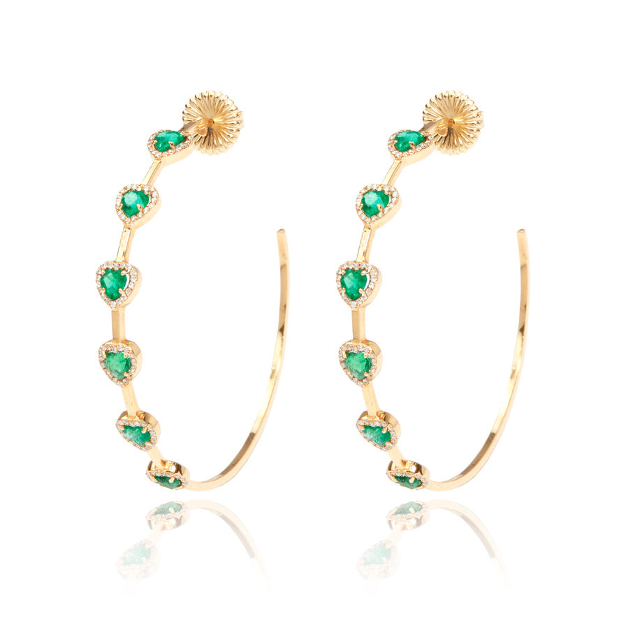 Emerald Hoops