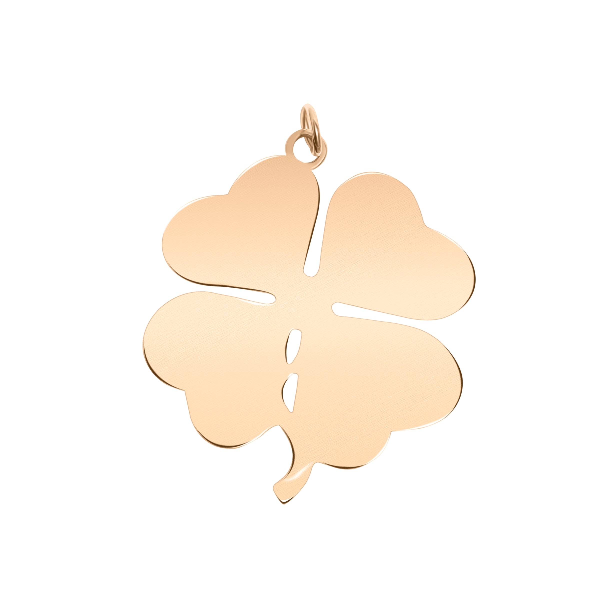 14k Yellow Gold Clover Medallion Pendant