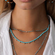 Load image into Gallery viewer, TURQUOISE DIAMOND DROP NECKLACE
