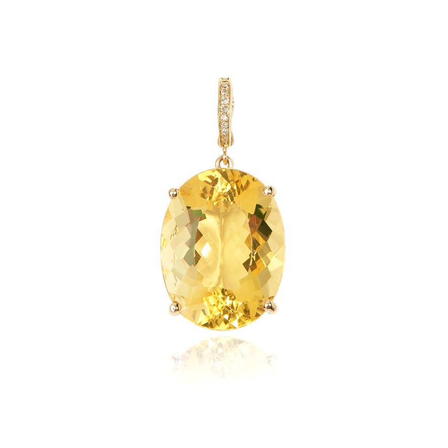 Citrine Oval Gemdrop Pendant