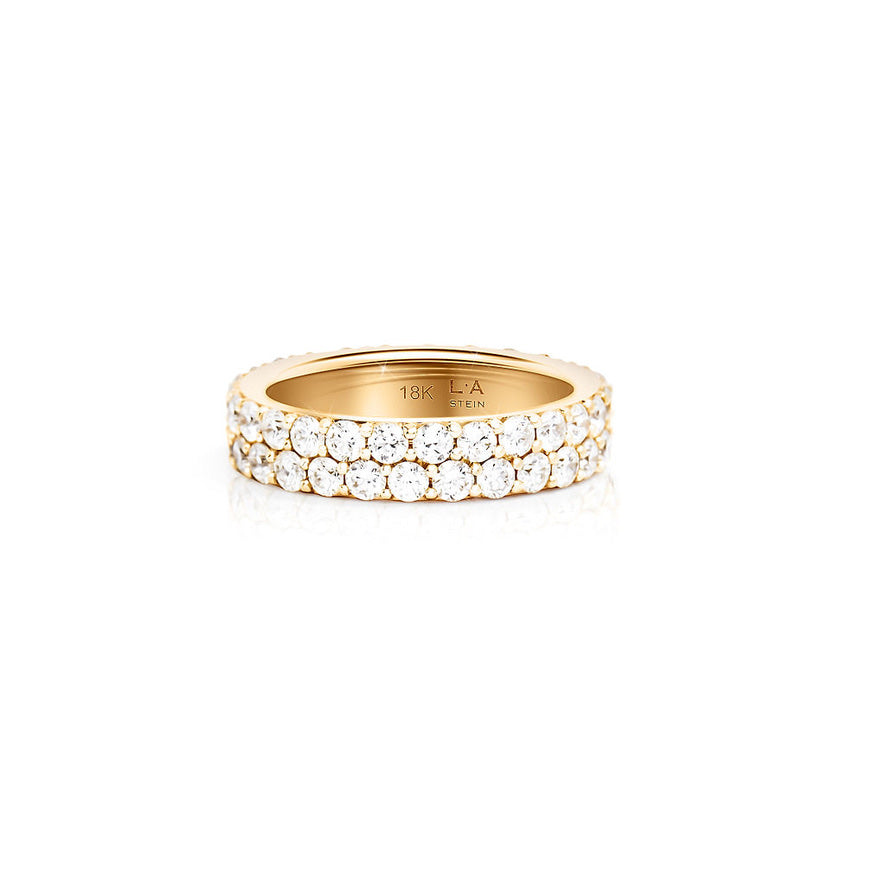 18K YG DIAMOND CIGAR BAND