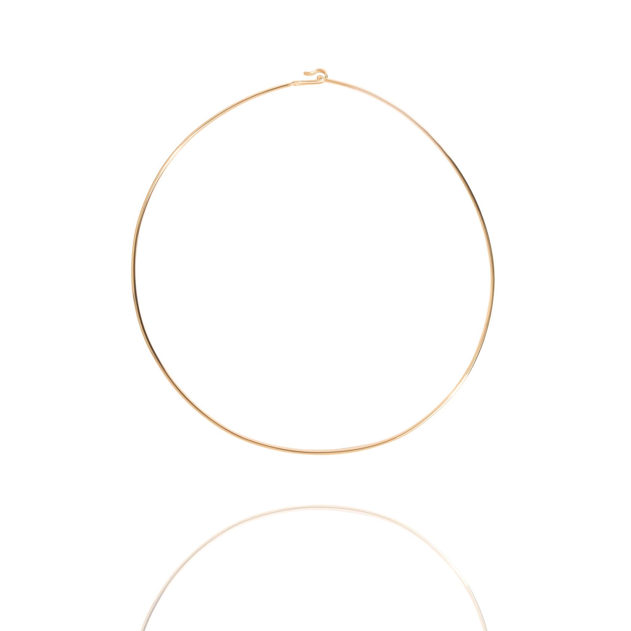14k Gold Hand Forged Wire Collar Necklace