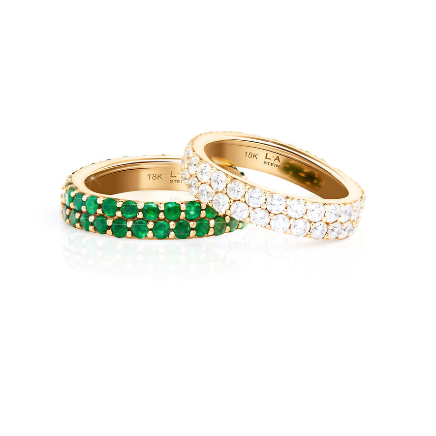 18K YG DIAMOND CIGAR BAND