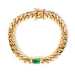 Load image into Gallery viewer, Chunky Emerald Bracelet on Miami Cuban Chain
