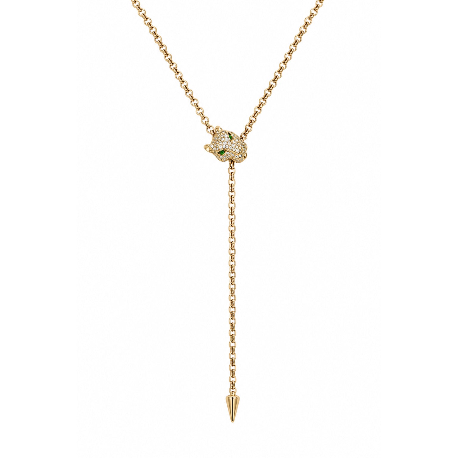 Emerald Diamond Panther Lariat