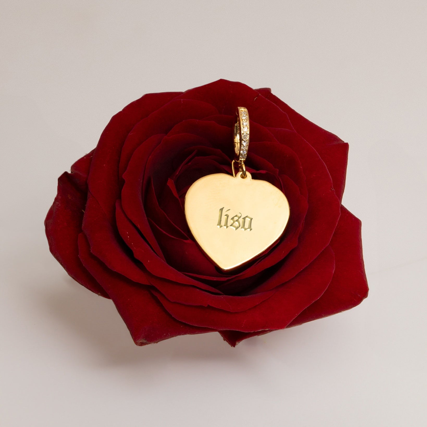 Diamond Starburst Heart Pendant