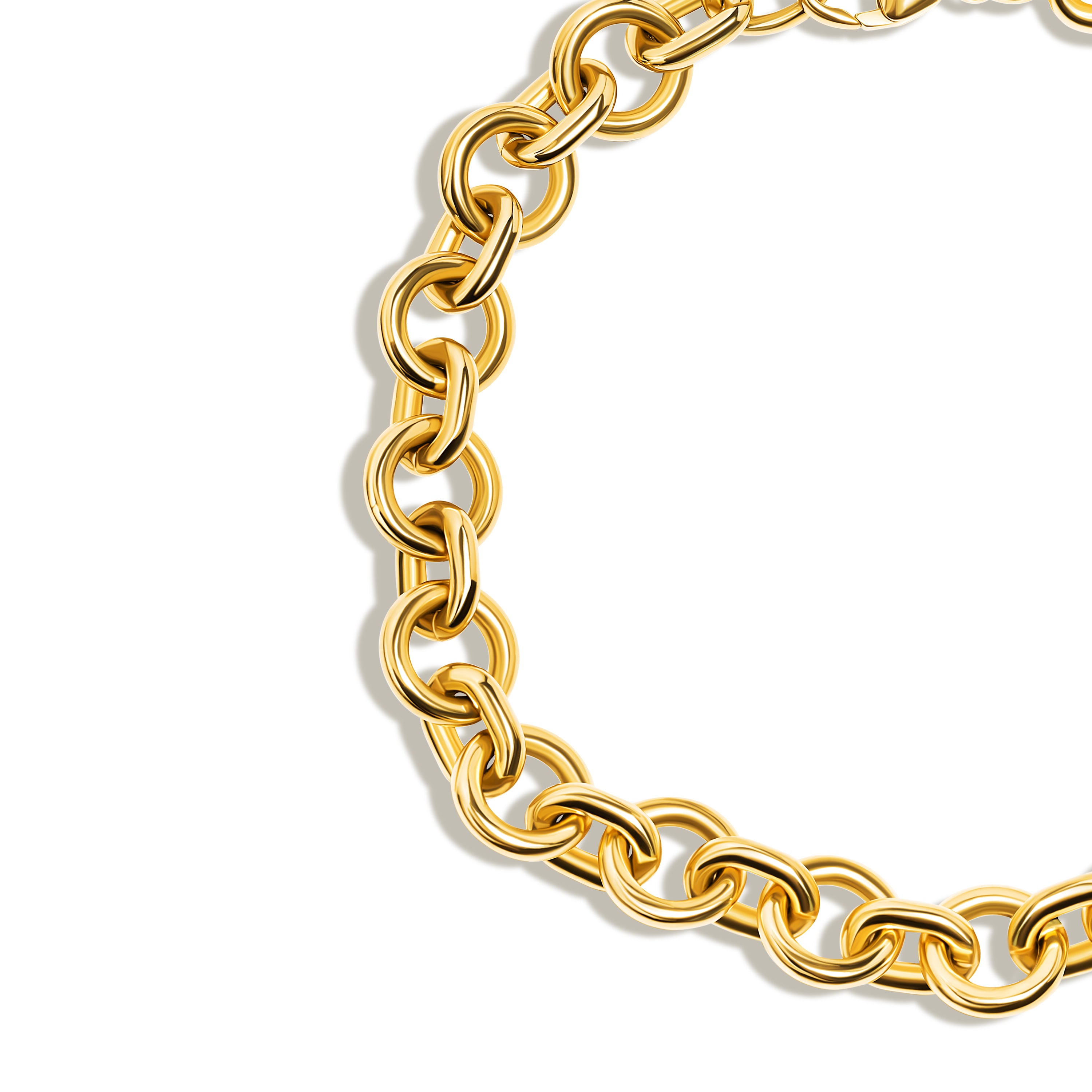14k Gold Solid Link Bracelet