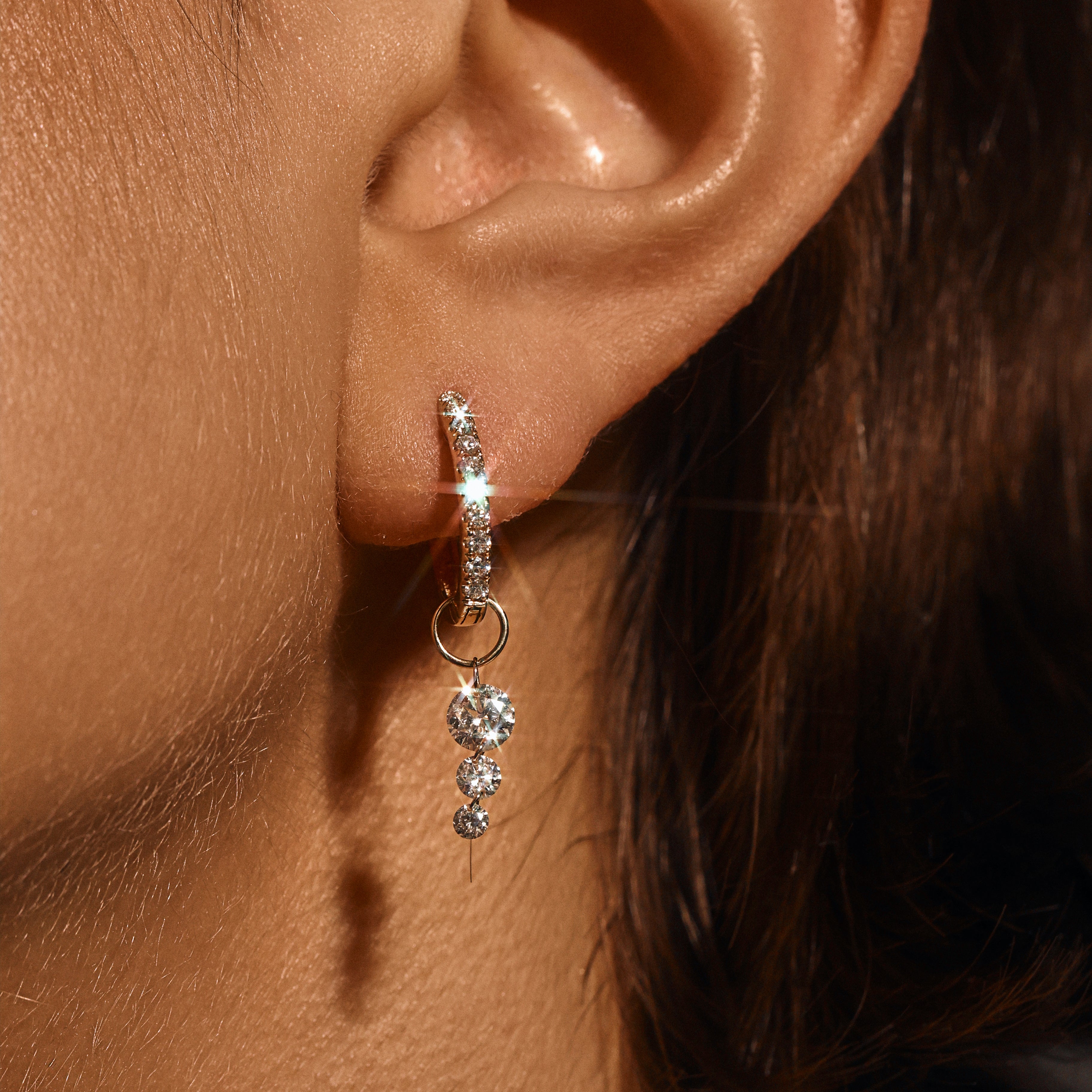 Celeste Triple Floating Diamonds