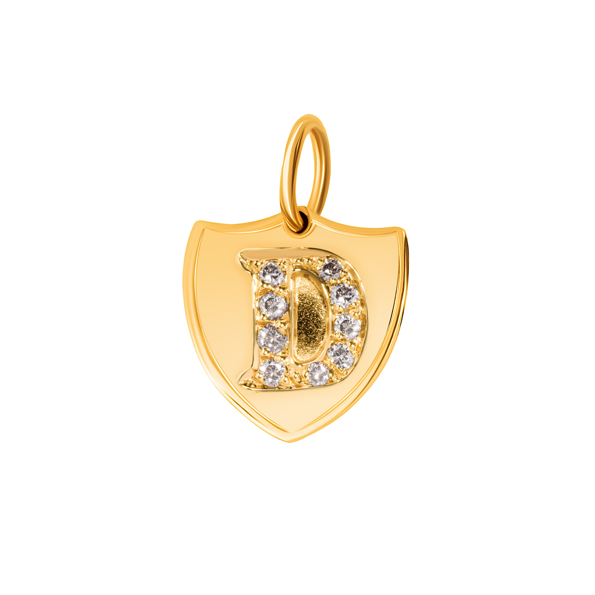 Diamond Initial Crest Charm