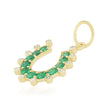 Load image into Gallery viewer, Emerald Horseshoe in 14k Gold
