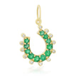 Load image into Gallery viewer, Emerald Horseshoe in 14k Gold
