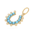 Load image into Gallery viewer, Turquoise Horseshoe in 14k Gold
