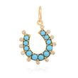 Load image into Gallery viewer, Turquoise Horseshoe in 14k Gold
