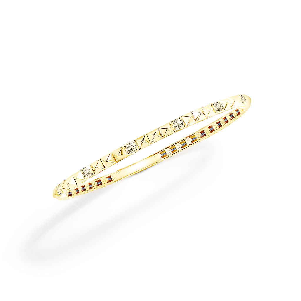 Origami Spaced Diamond  Bracelet