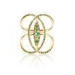 Load image into Gallery viewer, Tsavorite Diamond Marquis Ring in 18k Yellow Gold
