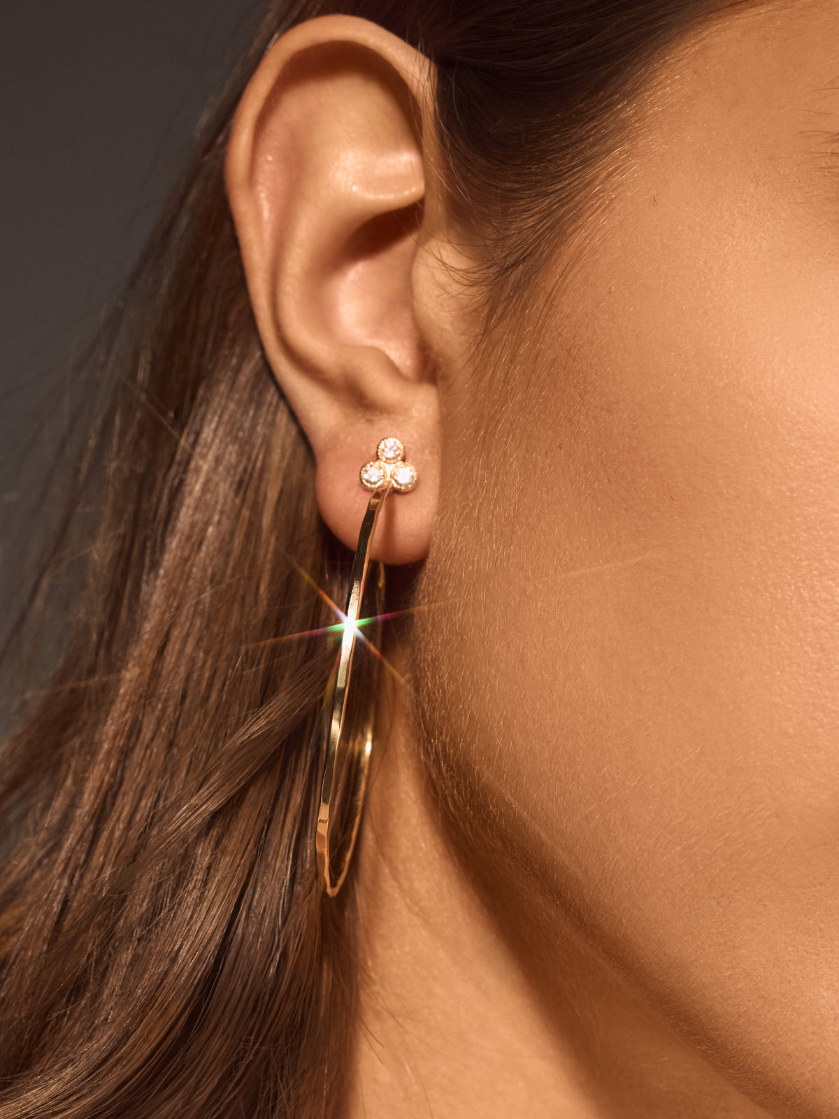 Emerald Eye Diamond Panther Pearl Earrings in 18K Gold