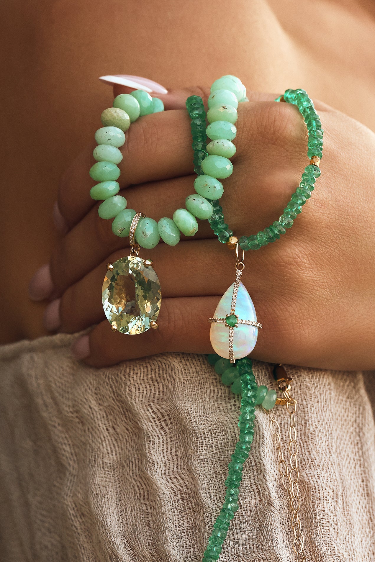 Celeste 5 Floating Diamond Necklace