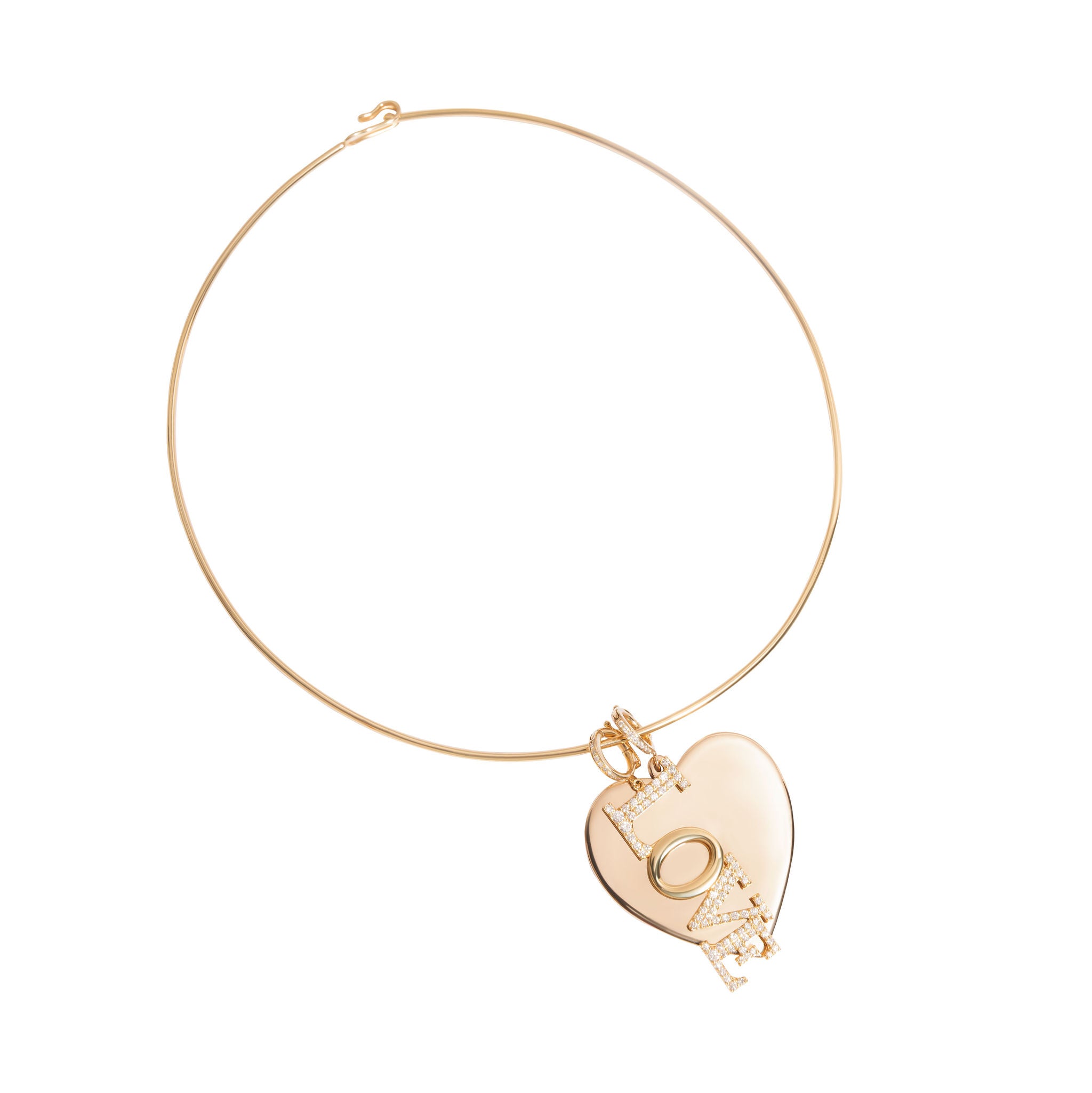 14k Gold Hand Forged Wire Collar Necklace