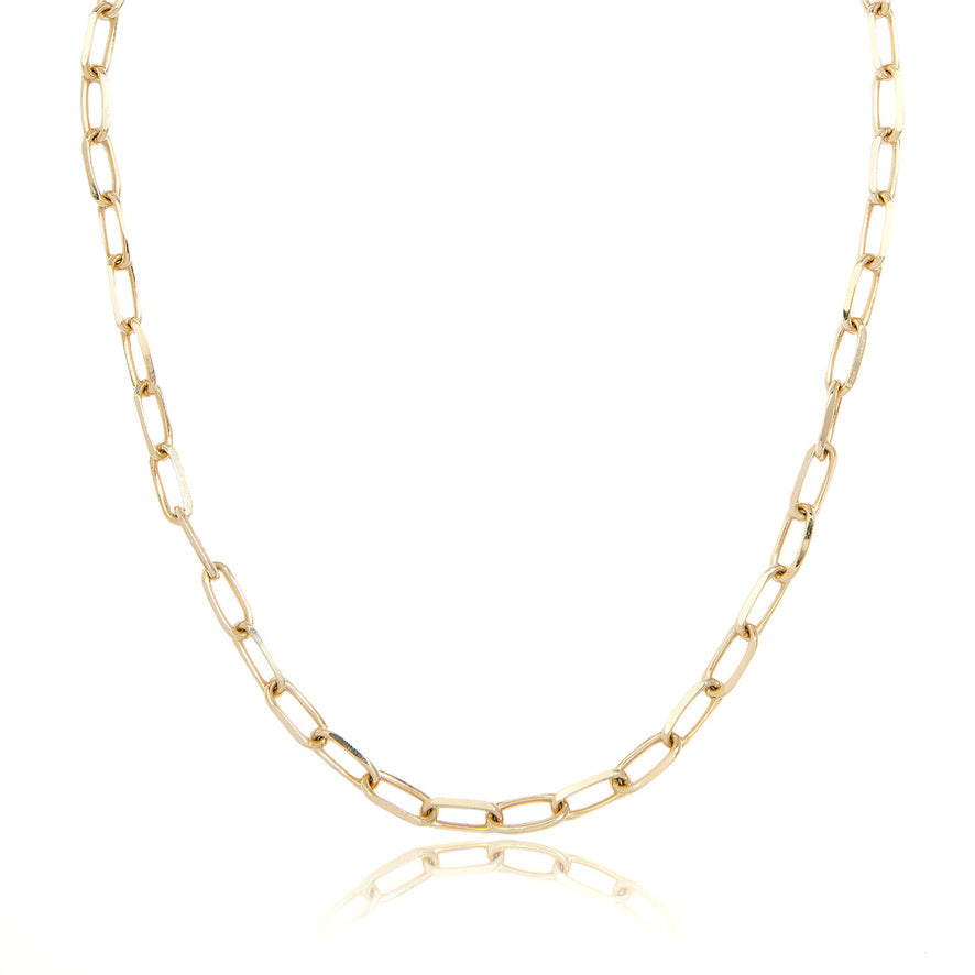 14k Yellow Gold Large Long Link Chain