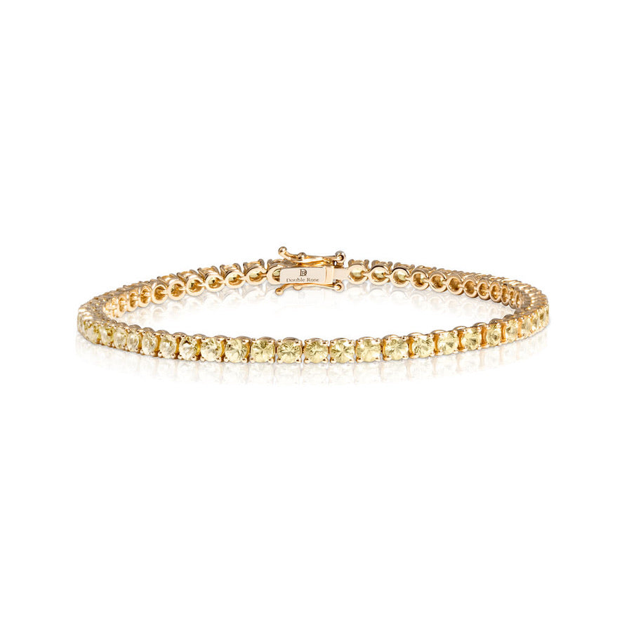 Yellow Sapphire Tennis Bracelet in 18k Yellow Gold