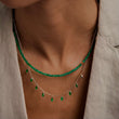 Load image into Gallery viewer, Emerald Floating Teardrop Necklace
