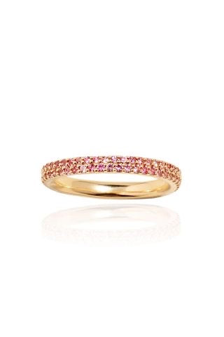 18k YG Pink Sapphire Ring