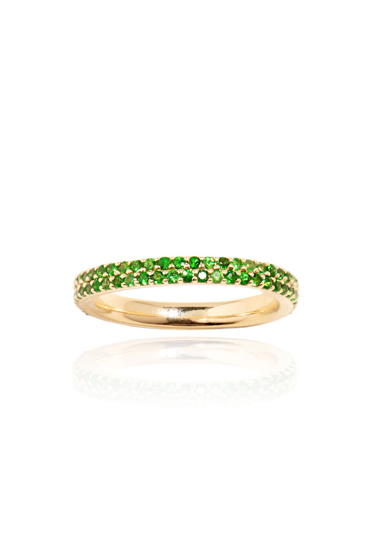18k YG Psavorite Ring
