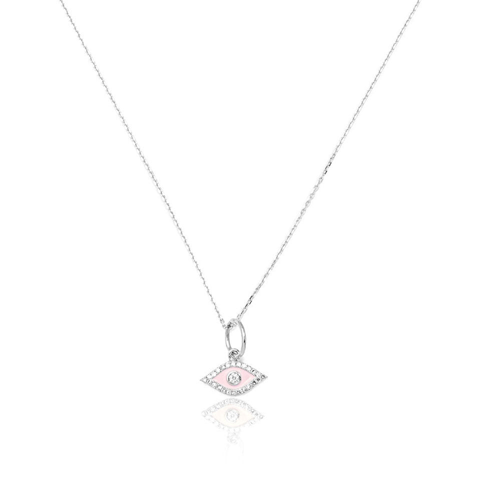 SS Mini Diamond Evil Eye Necklace