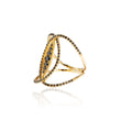 Load image into Gallery viewer, Black Diamond Marquis Ring in 18k Yellow Gold
