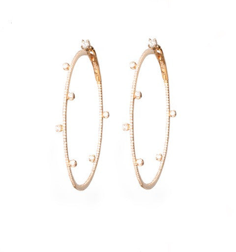 Constellation Hoops in Rose Gold