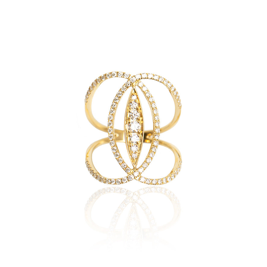Diamond Pave Marquis Ring
