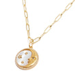Load image into Gallery viewer, Mother of Pearl Crescent Moon Pendant Necklace
